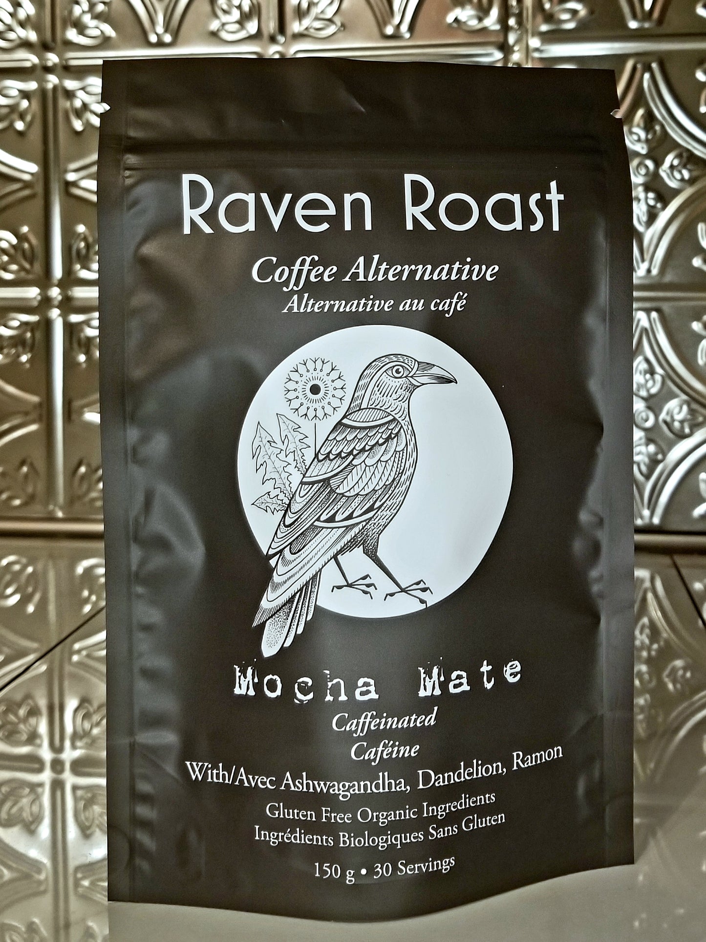 Mocha Mate, Caffeinated Coffee-Alternative, 150g Standup Pouch