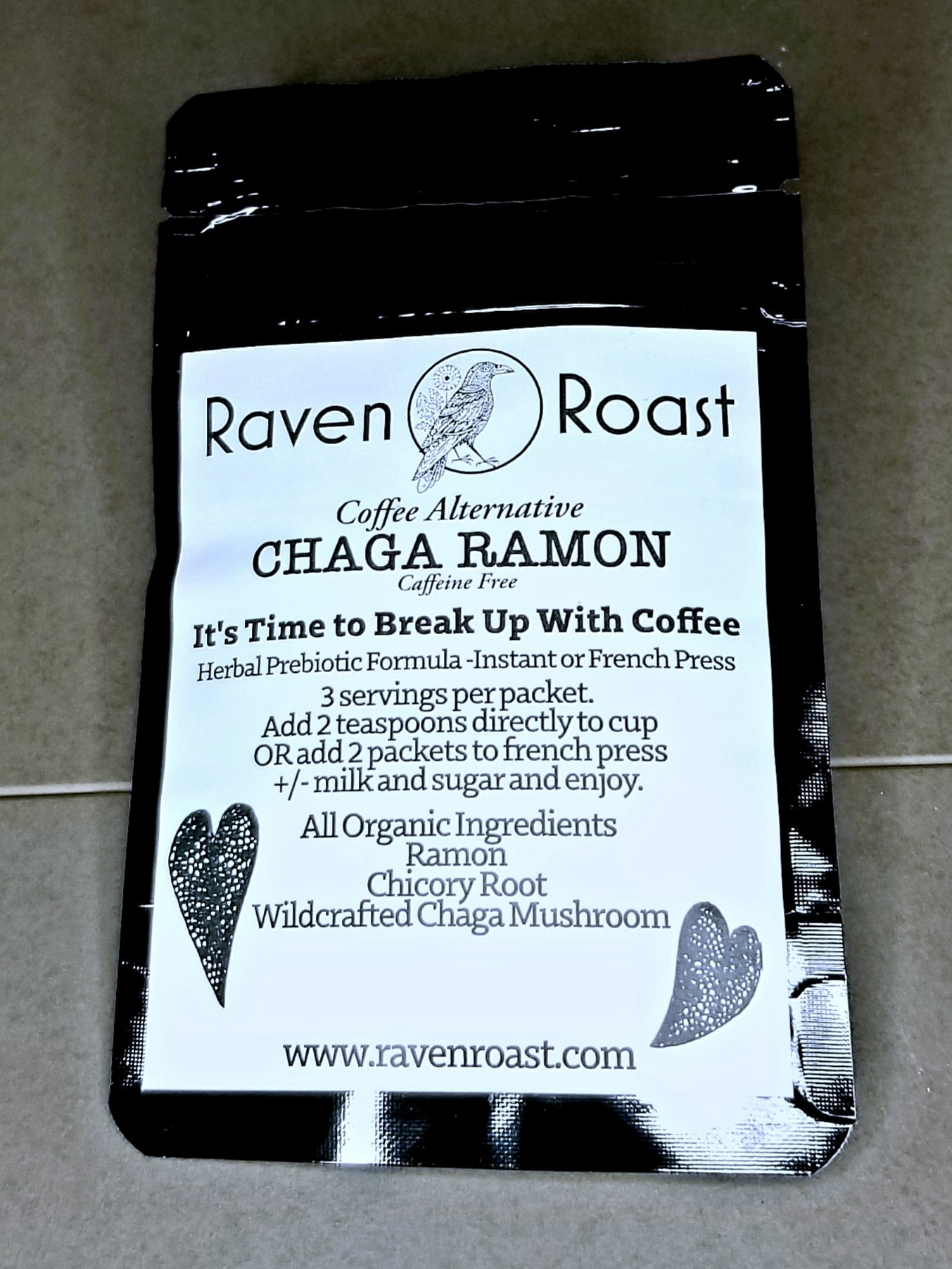 Sample- Chaga Ramon (non-caffeinated) Coffee-Alternative, 3 servings